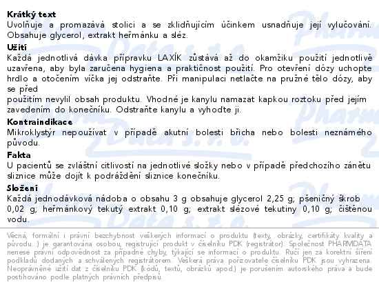Carefy Laxík mikroklystýr pro děti 3 x 3 g - popis