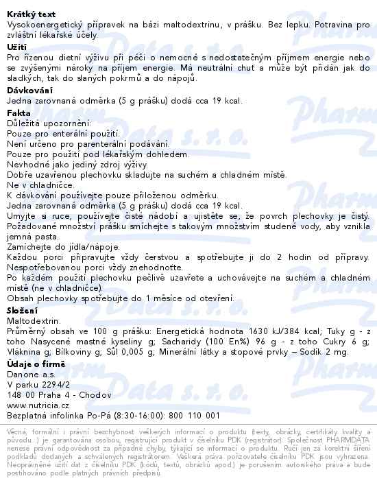 Fantomalt 400 g - popis