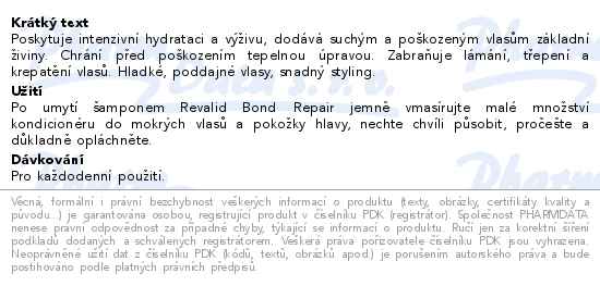 Revalid Bond Repair kondicionér 200ml - popis