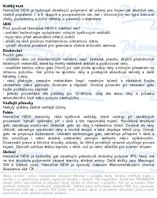 Hemagel New 100 g - popis