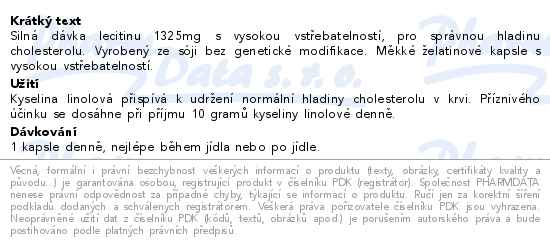 GS MegaLecitin 1325 mg 130 kapslí + 20 kapslí navíc - popis