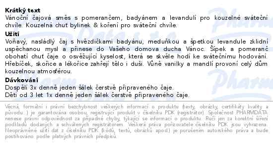Leros Kouzelné Vánoce 20 x 2g - popis
