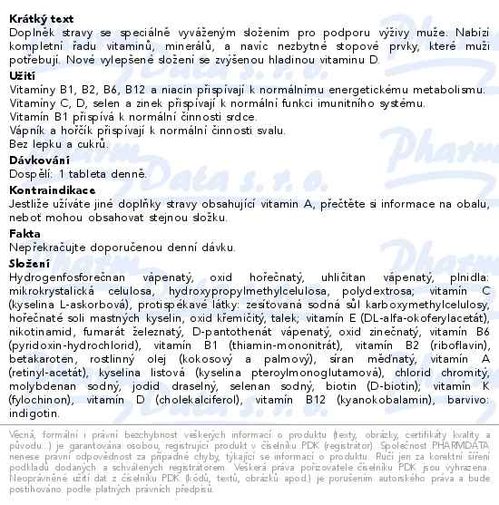 Centrum pro muže 90+30 tablet dárkové balení - popis