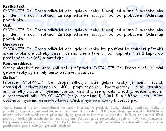 Systane Gel Drops zvlhčující oční gelové kapky 10 ml - popis