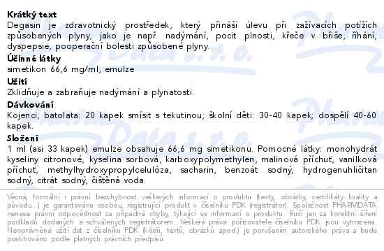 Degasin emulze při nadýmání 50 ml - popis