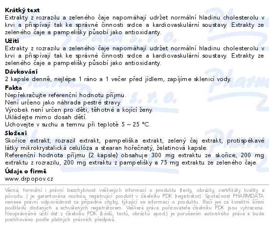 Dr.Popov Bylinné kapsle Cholesterol 60 kapslí - popis