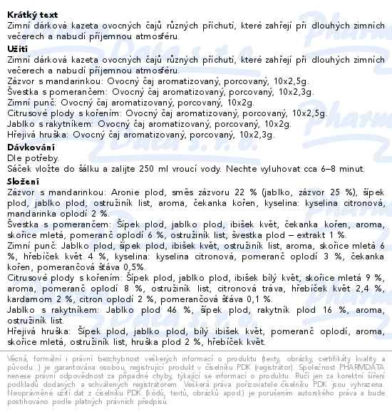 Biogena Zimní kouzlo kazeta čajů 6 x 10 ks - popis