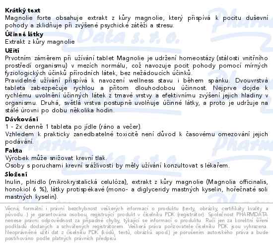 Favea Magnolie forte 60 tablet - popis