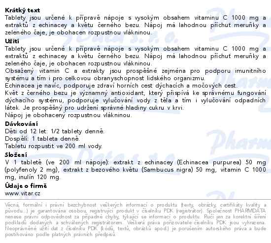 Revital Botanicals Vitamin C 1000 mg 20 šumivých tablet - popis