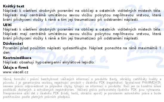 Viacell C120 diskrétní náplasti kolečka 25 mm 25 ks - popis
