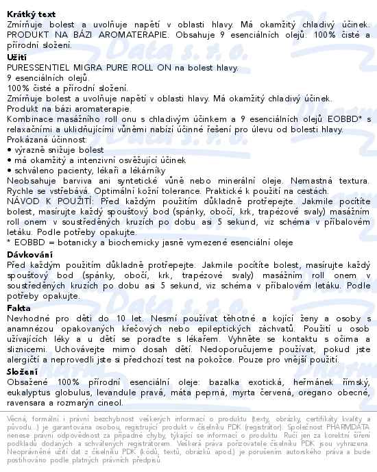 Puressentiel Roll-on proti bolesti hlavy RENOVACE 5ml - popis
