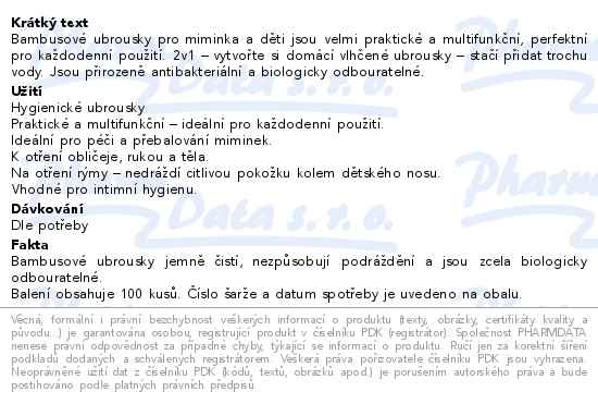 Canpol babies Bambusové ubrousky 2v1 100 kusů - popis