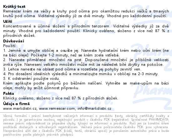 Remescar váčky a kruhy pod očima 8 ml - popis