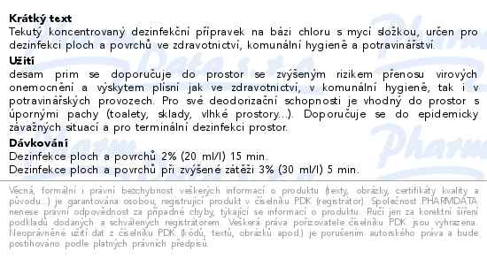 Desam Prim 5l Schülke - popis