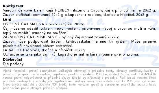Herbex Šťastné, veselé a čajové 3x20ks - popis