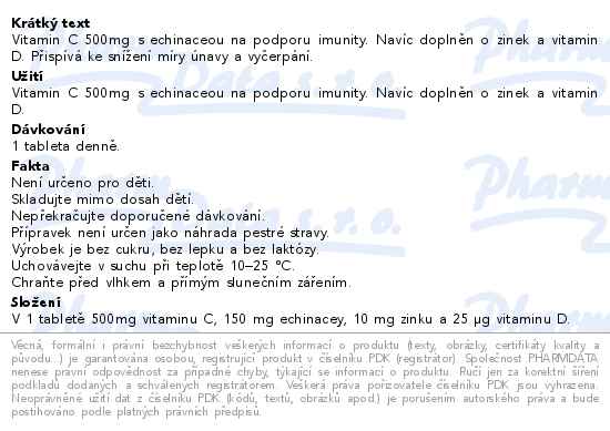 GS Vitamin C s Echinaceou 70+30 tablet - popis