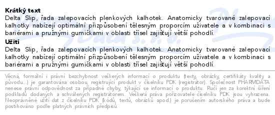 Inkontinenční kalhotky Delta Slip L1 25ks - popis