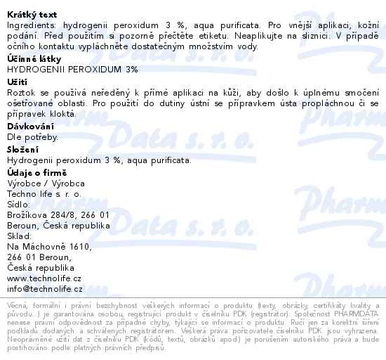 Easy Life Peroxid vodíku 3% 1l - popis