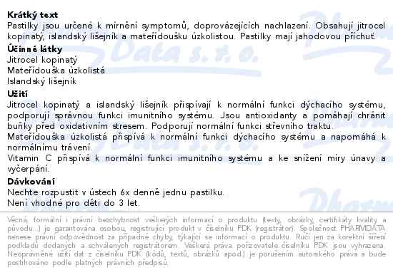 Müllerovy dětské pastilky 36ks - popis