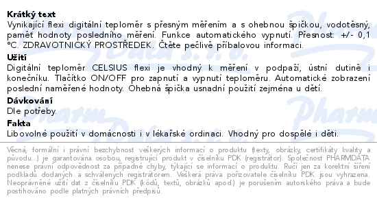 Celsius flexi teploměr digitální NEW - popis