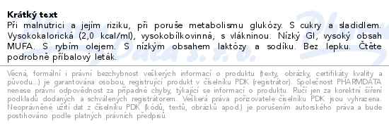 Diben 2 kcal Drink příchuť vanilková perorální roztok 4x200ml - popis