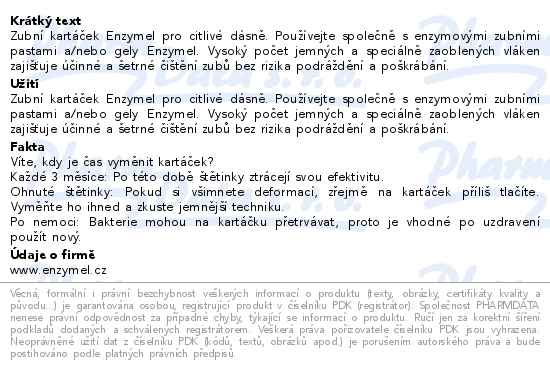 Enzymel zubní kartáček Soft - popis