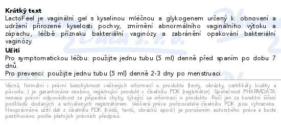 LactoFeel vaginální gel 7x5ml II - popis