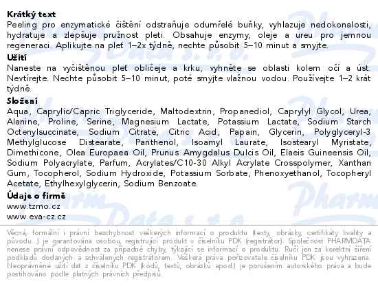 Eva Dermo koncentrovaný enzymatický peeling 50ml - popis