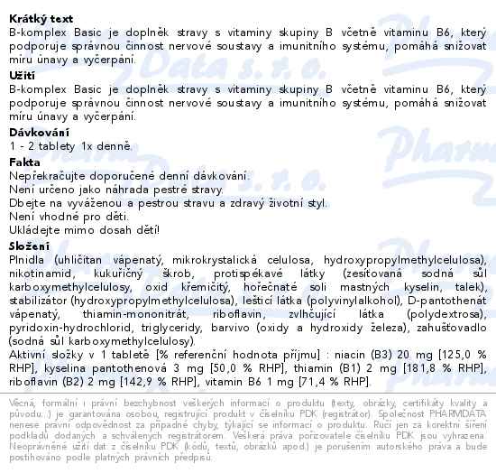 MedPharma B-komplex Basic 365 tablet - popis