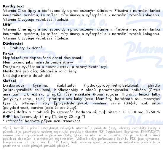 MedPharma Vitamin C 1000mg se šípky 365 tablet - popis