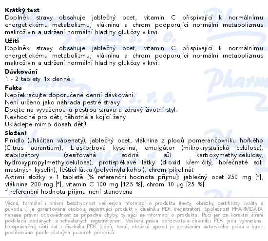 MedPharma Jablečný ocet vláknina/chrom/vitamin C 365 tablet - popis