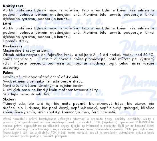 Asha Pure Natural drink s cukrem 10x4g - popis