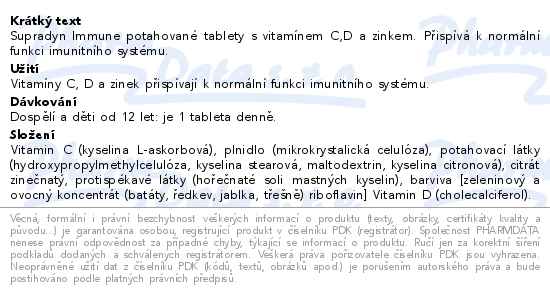 Supradyn Immune 90 potahovaných tablet - popis
