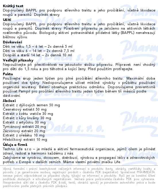 Pampil Intense 150ml Baby Life - popis