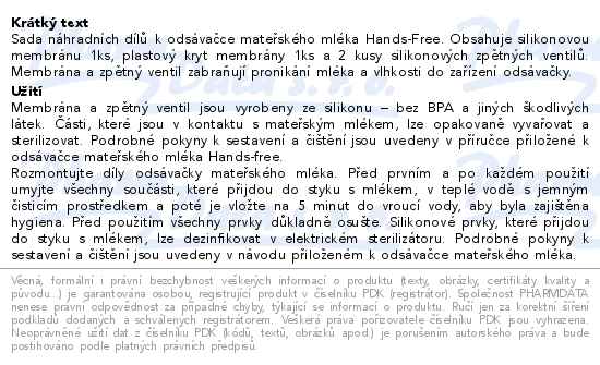 Canpol babies Náhradní díly k odsávačce Hands-Free set - popis