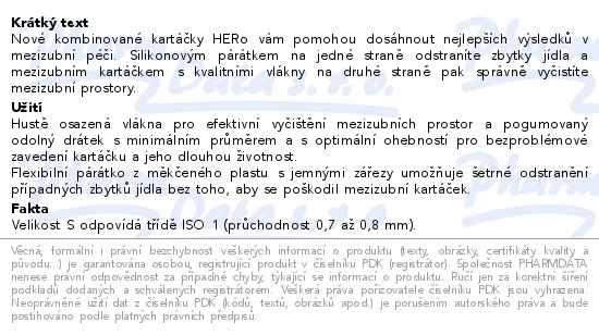 Herbadent HERo mezizubní kartáček S 30ks - popis