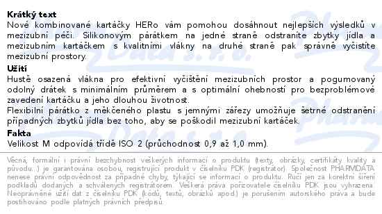 Herbadent HERo mezizubní kartáček M 30ks - popis