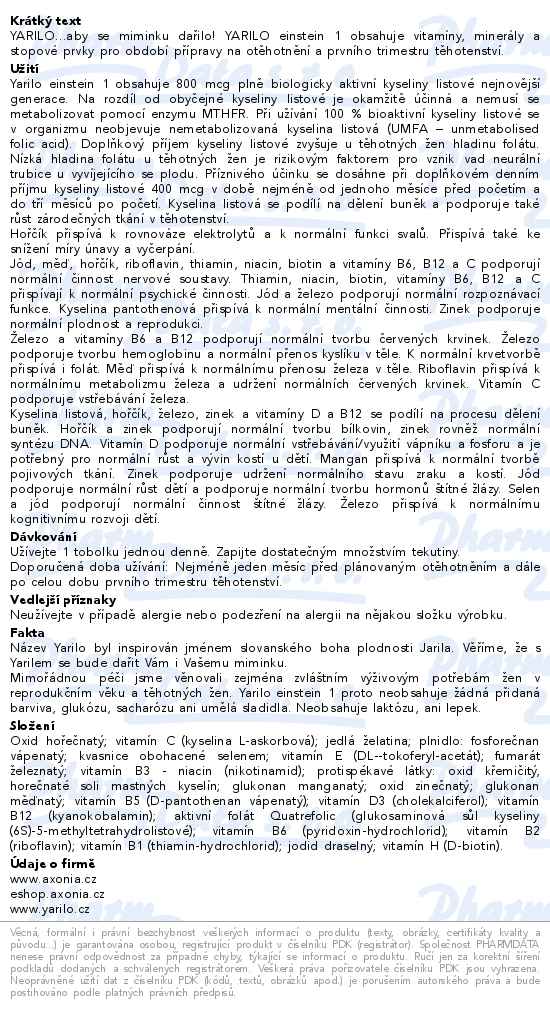 Yarilo einstein 1 60 tobolek - popis
