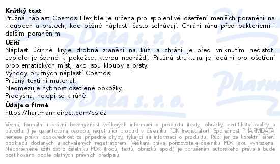 Cosmos flexible pružná náplast 6x10cm 5ks - popis