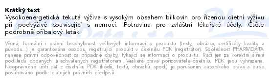 Nutridrink Protein S Příchutí čokoládovou perorální roztok 4x200ml - popis