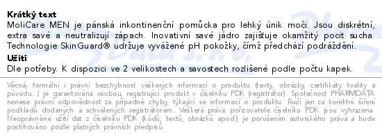 MoliCare Men 4 kapky Duopack 2x14ks - popis