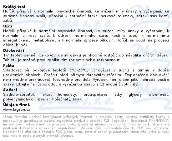 Magnesium Forte 400 tablet Fagron - popis