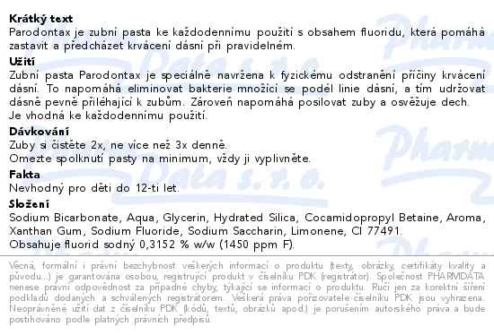 Parodontax Ultra Clean zubní pasta 75ml - popis