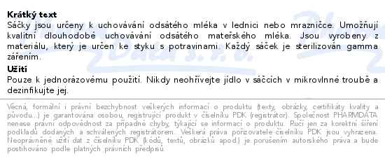 Canpol babies Sáčky k uchovávání odsátého mléka 20+5ks - popis