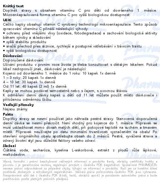 Céčko kapky děti od 1m+ 30ml Generica - popis