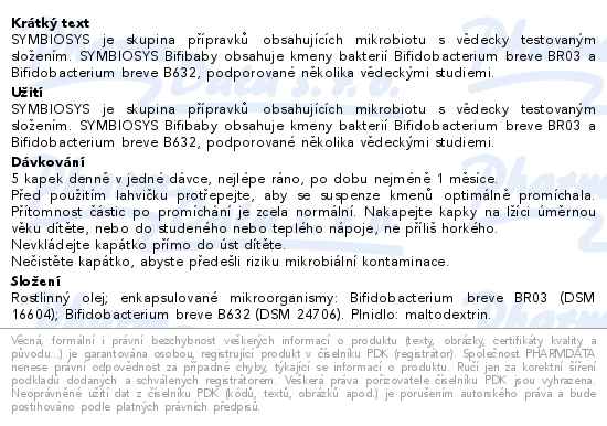 Symbiosys Bifibaby 8ml - popis
