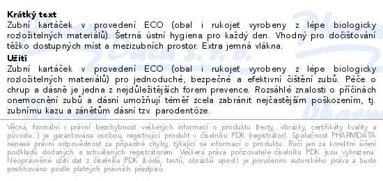 SOFTdent ECO jednosvazkový kartáček 2ks - popis