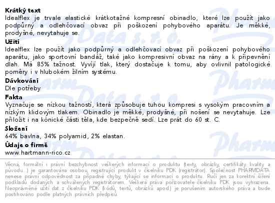 Obinadlo pružné krátkotažné Idealflex 6cmx5m - popis