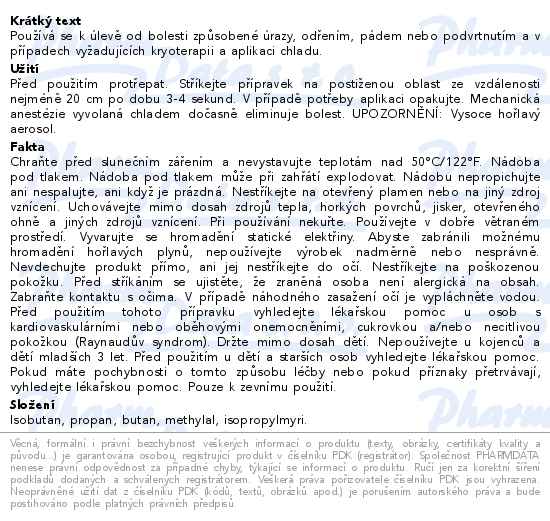 Dispo Ice ledový spray 200ml - popis