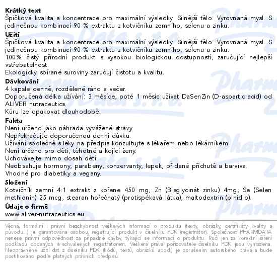 Aliver TriSenZin Triple Action 120 kapslí - popis